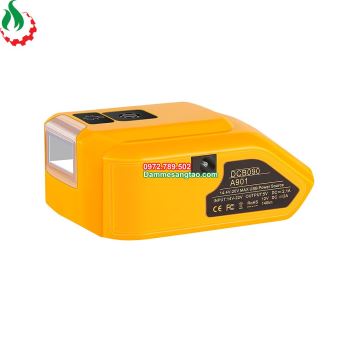 Đế chuyển pin Dewalt 18V cổng sạc điện thoại và DC 12V
