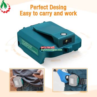 Đế chuyển pin makita 18V sang Usb 5V sạc điện thoại có đèn led