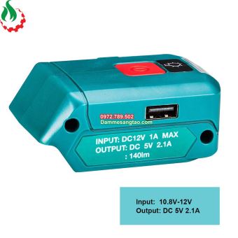 Đế sạc pin makita 12V max có cổng sạc điện thoại