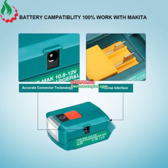 Đế sạc pin makita 12V max có cổng sạc điện thoại