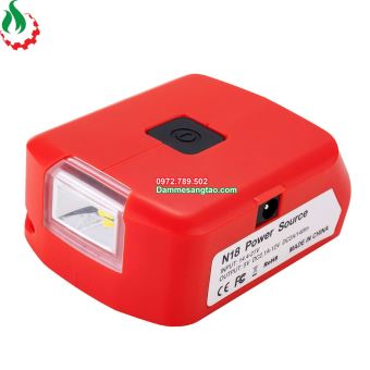 Đế chuyển pin mil 18V cổng sạc điện thoại và DC 12V