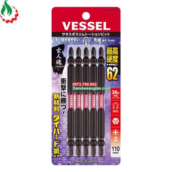 Mũi vít 4 cạnh côn 2 đầu Vessel