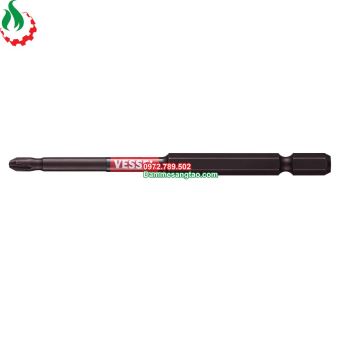 Mũi vít 4 cạnh mạ đen chuôi lục giác vessel