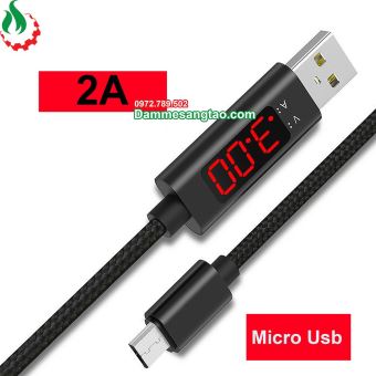 Cáp sạc điện thoại có đèn LED hiển thị Vôn Ampe