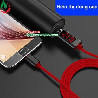 Cáp sạc điện thoại có đèn LED hiển thị Vôn Ampe