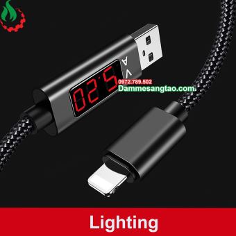 Cáp sạc điện thoại có đèn LED hiển thị Vôn Ampe