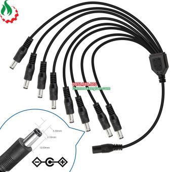 Dây nguồn DC cái ra nhiều Jack nguồn đực DC (5.5mm x 2.1mm)