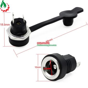Jack DC 022B chuẩn 5.5mm x 2.1mm (Có cao su chống nước)