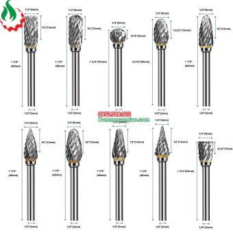 Mũi mài khắc hợp kim trục 3mm