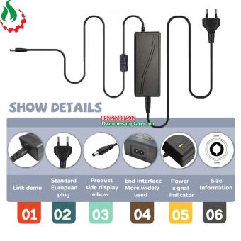 Nguồn 12V 5A Jack DC 5.5mm x 2.5mm