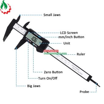 Thước Kẹp Điện Tử Sợi Nhựa Carbon Syntek 150mm