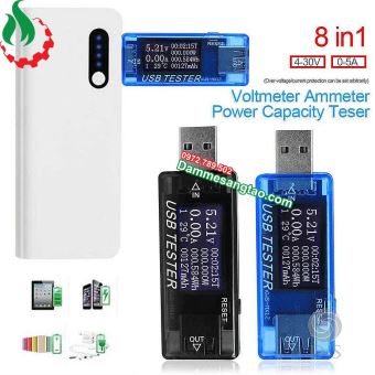 Usb Test đo điện áp, dòng điện, dung lượng pin, công suất, nhiệt độ