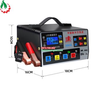 Sạc acquy 12V 24V tự động 3AH - 200AH 120W
