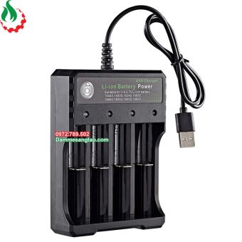 Sạc pin li-ion 3.7V 4 cổng độc lập
