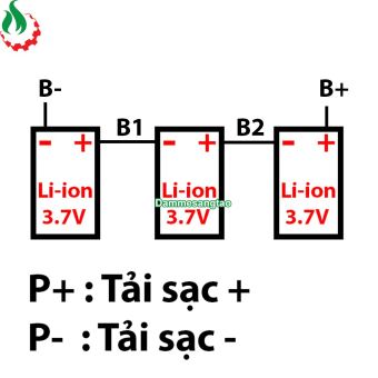 Mạch 3S 12V 22A XR bảo vệ pin Li-ion 3.7V