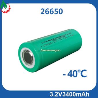 Cell pin sắt 26650 3.2V LiFePo4 3400mah 3C Xả 10A