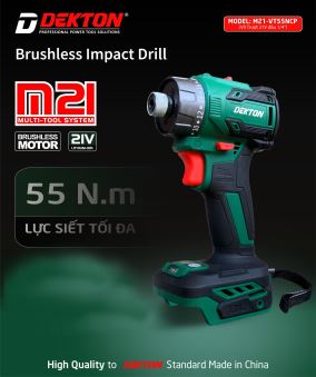 Máy bắn vít pin 18V Dekton M21-VT55NCP 55Nm (Có cấp trượt)