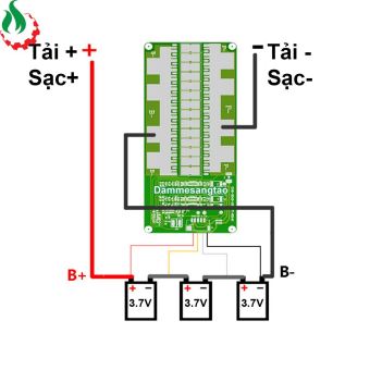Mạch 3S 200A 12V BW bảo vệ pin Li-ion 3.7V