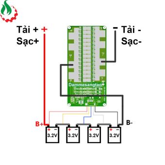Mạch 4S 200A 12V BW bảo vệ pin sắt Li-Fe 3.2V