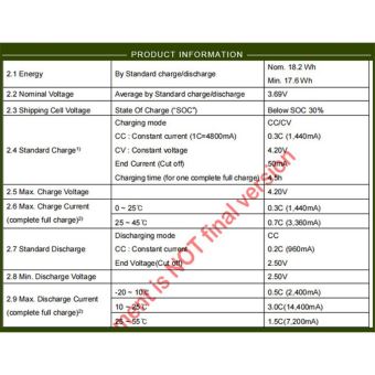 Cell pin 21700 LG INR21700M50LT Li-ion 3.7V 5000mah - Xả 15A