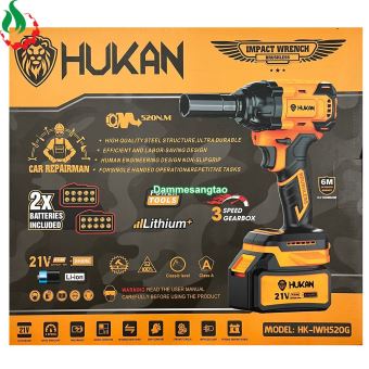Máy siết bulong pin 21V HUKAN HK-IW520G 520Nm
