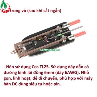 Tay hàn cell pin - Đồng đỏ mạ Niken