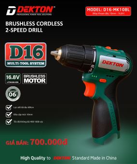 Máy khoan pin 14V Dekton D16-MK10BL 40Nm