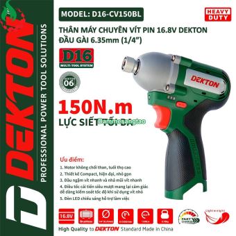 Máy bắn vít pin 14V Dekton D16-CV150BL 150Nm