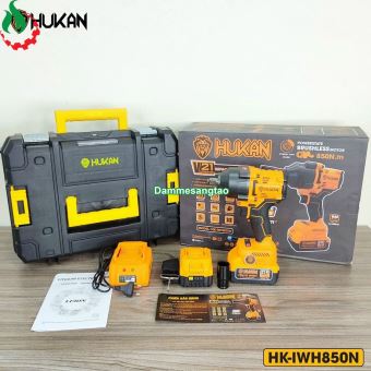 Máy siết bulong pin 21V HUKAN HK-IWH850N 850Nm