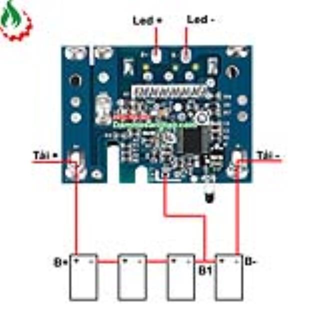 Mạch pin makita 4S 14V Li-ion 3.7V nhận sạc zin