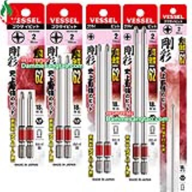 Mũi vít 4 cạnh phủ crom chuôi lục giác Vessel