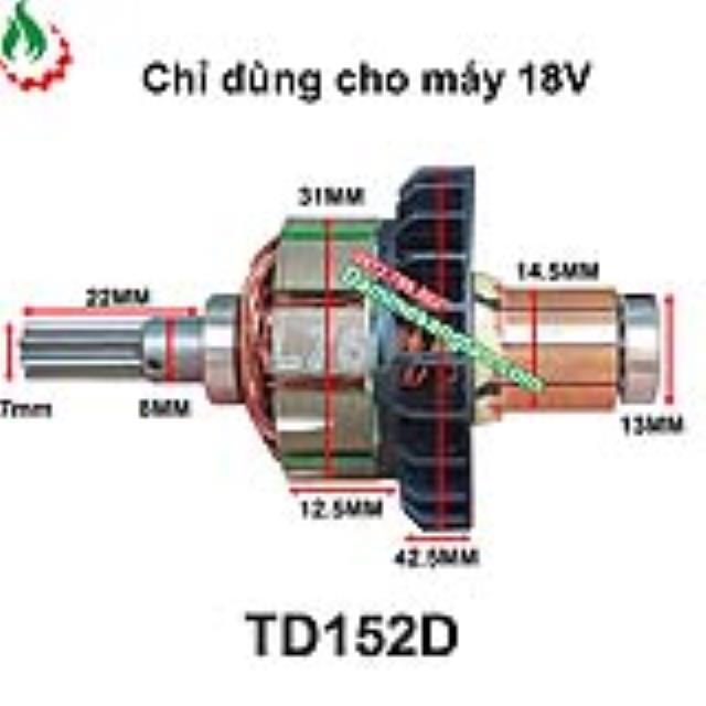 Roto máy bắn vít makita 18V TD152D TD140D