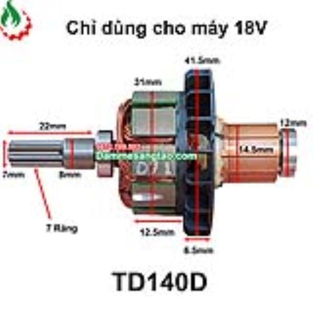 Roto máy bắn vít makita 18V TD152D TD140D