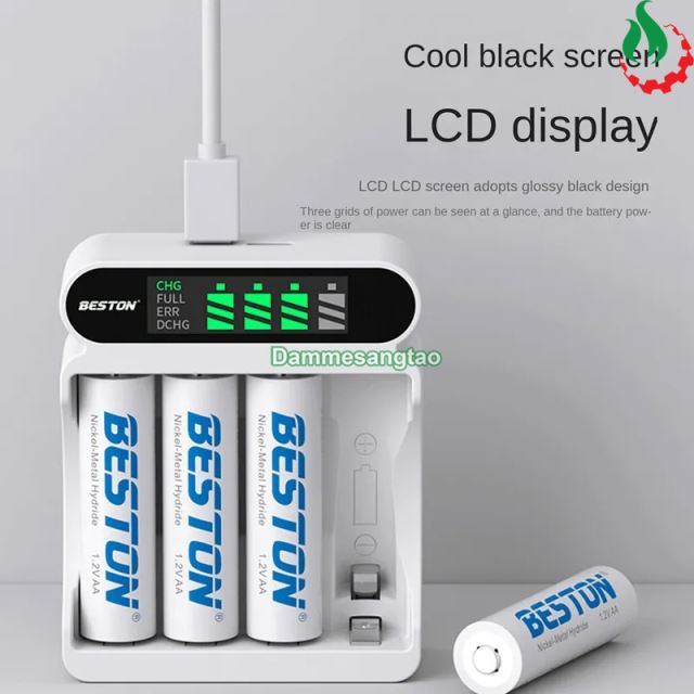 Bộ sạc pin Beston 1.2V AA AAA tự động ngắt khi sạc đầy