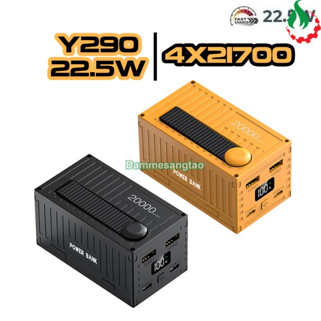 Box sạc dự phòng Container 4 cell 21700 (Y290) Sạc nhanh 22.5W