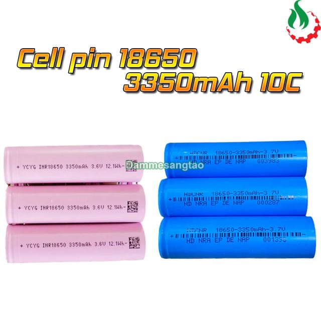 Cell pin 18650 Li-ion 3.7V 3350mah 10C - Xả 33.5A