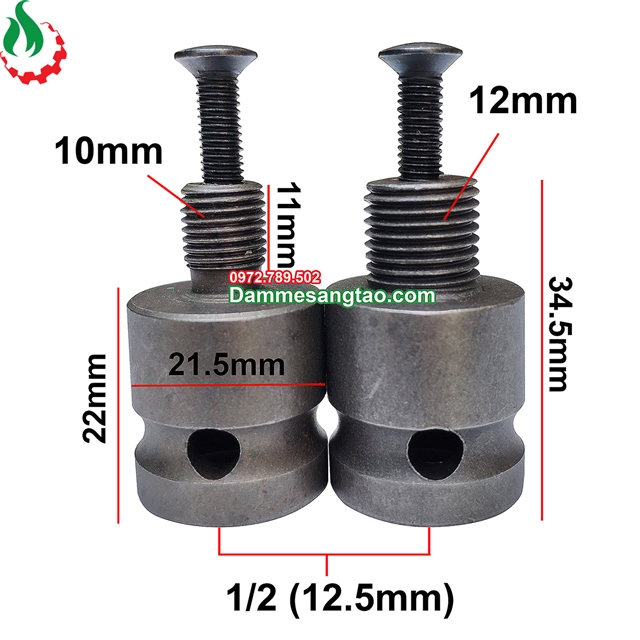 Chốt chuyển bulong sang khoan ren M10 M12