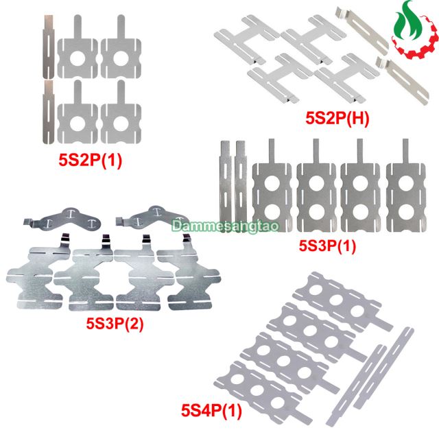 Combo 6 miếng kẽm pin 18650 18V 5S2P 5S3P
