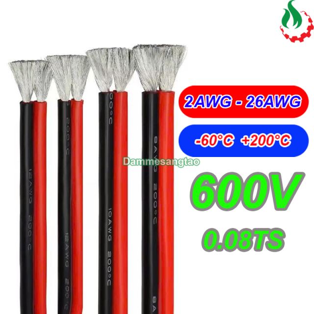 Dây điện chống cháy silicon AWG cao cấp siêu mềm
