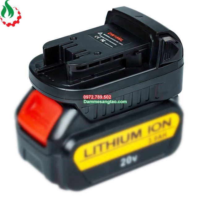 Đế chuyển pin dewalt 18V sang máy mil 18V