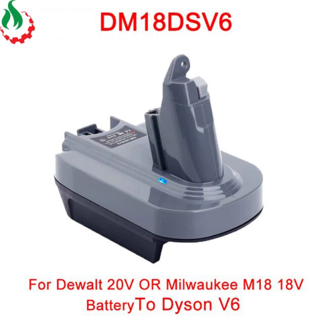 Đế chuyển Pin DW Mil 18V sang máy Dyson V6 V7 V8 18V (DM18V678)