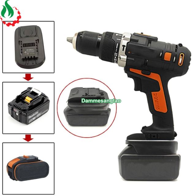 Đế chuyển Pin Makita 18V sang máy Worx 18V (MT18WORX)