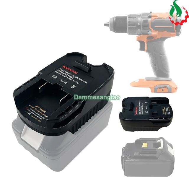 Đế chuyển Pin MAKITA 18V sang máy AEG RIDGID 18V (MT18AR)