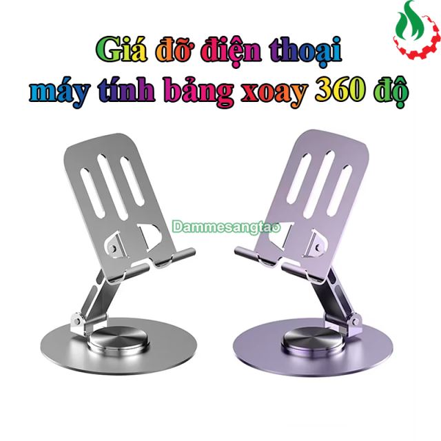 Giá đỡ điện thoại đa năng hợp kim nhôm xoay 360 độ