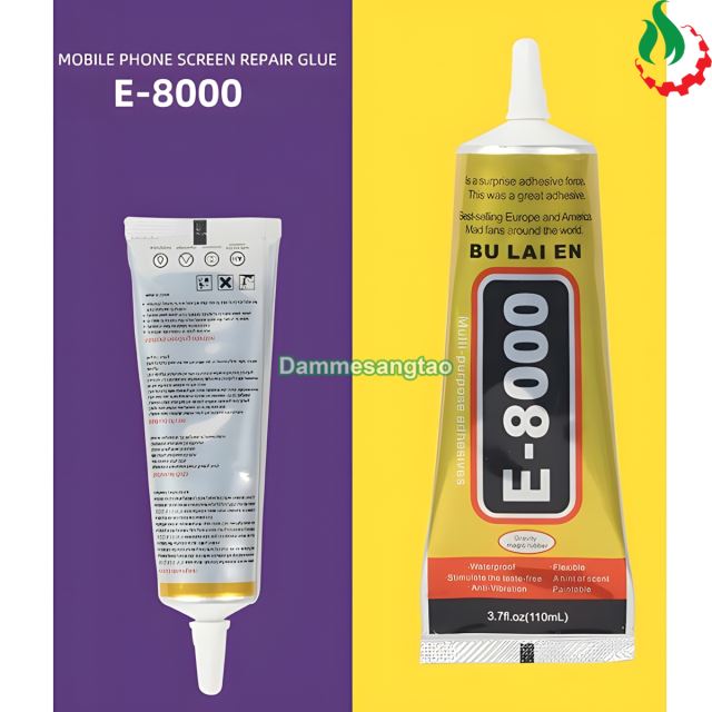 Keo dán E8000 trong suốt dán màn hình điện thoại, ốp lưng, điện tử