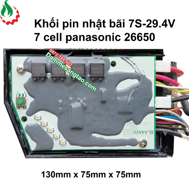 Khối pin xe điện cũ 26650 panasonic 7S 29.4V