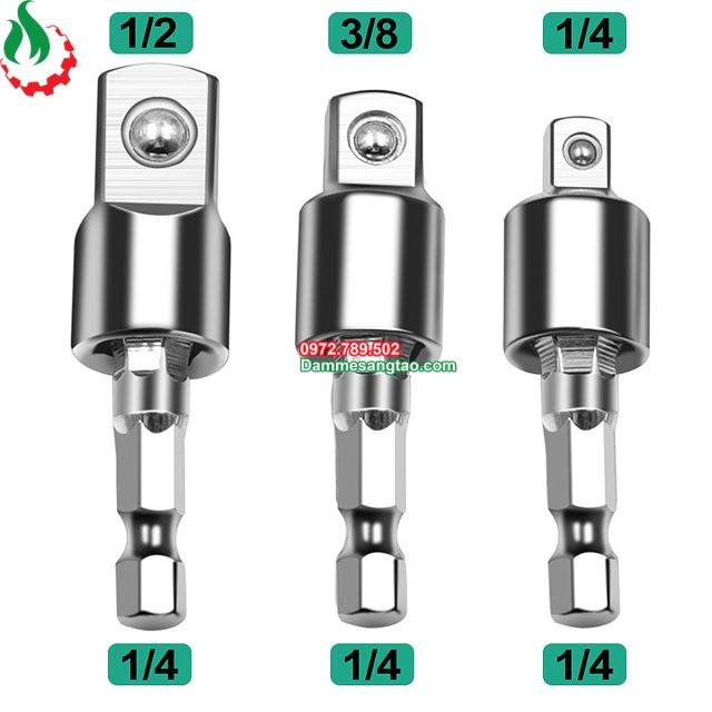 Khớp xoay đa năng lắc léo đầu bulong chuôi lục giác