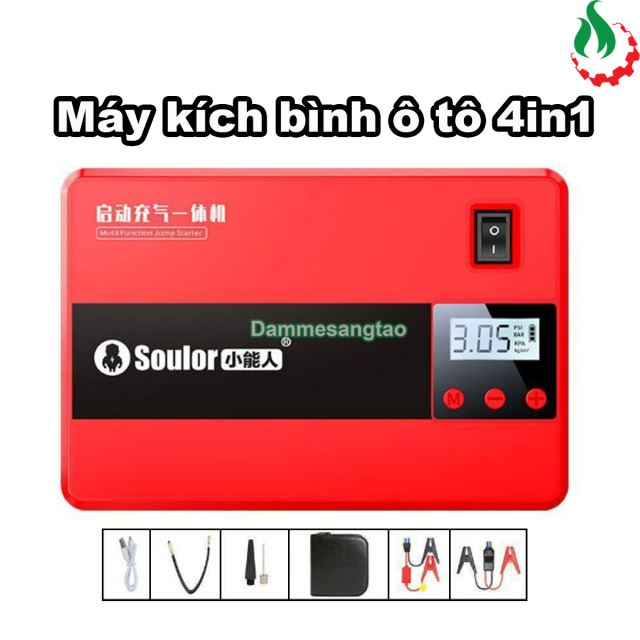 Kích bình kiêm bơm lớp ô tô đa năng 4IN1 Soulor Q8D 68900mAh