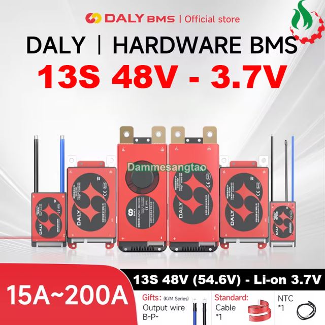 Mạch 13S 48V (54.6V) Daly bảo vệ pin Li-ion 3.7V xe điện