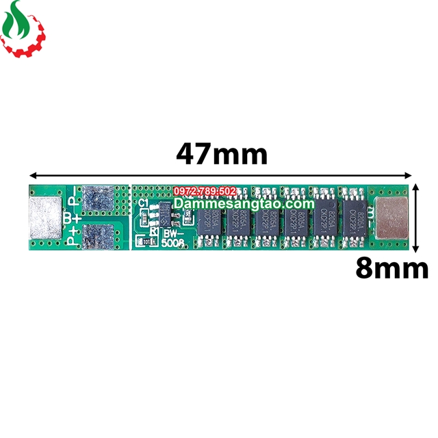 Mạch 1S 3.7V 13A BW bảo vệ pin Li-ion 3.7V